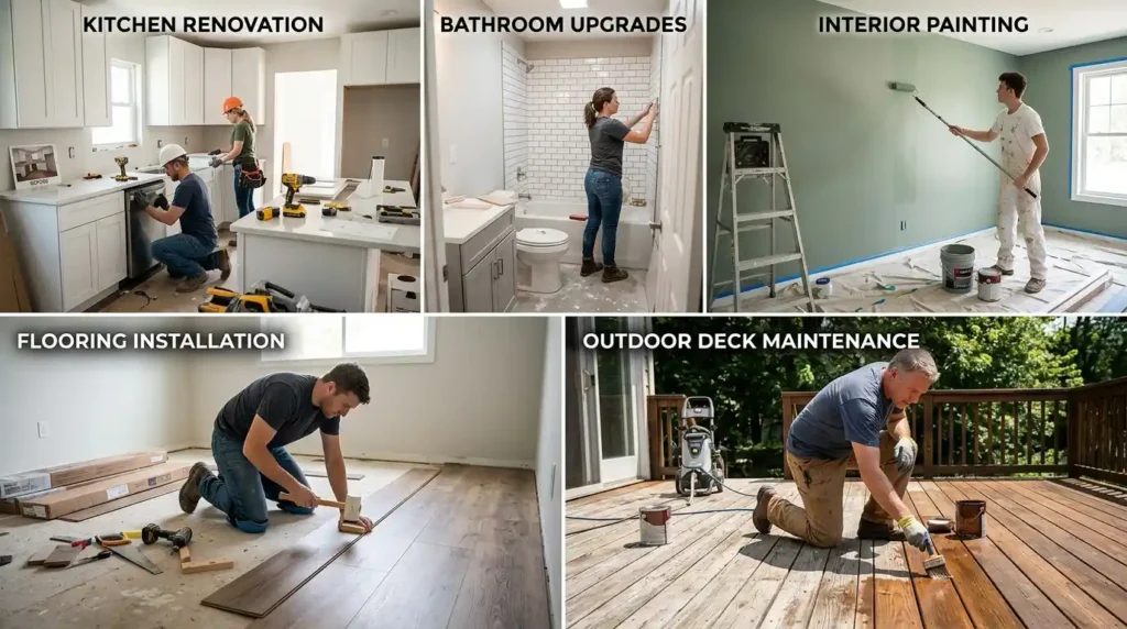 Room-by-room home improvement and renovation projects