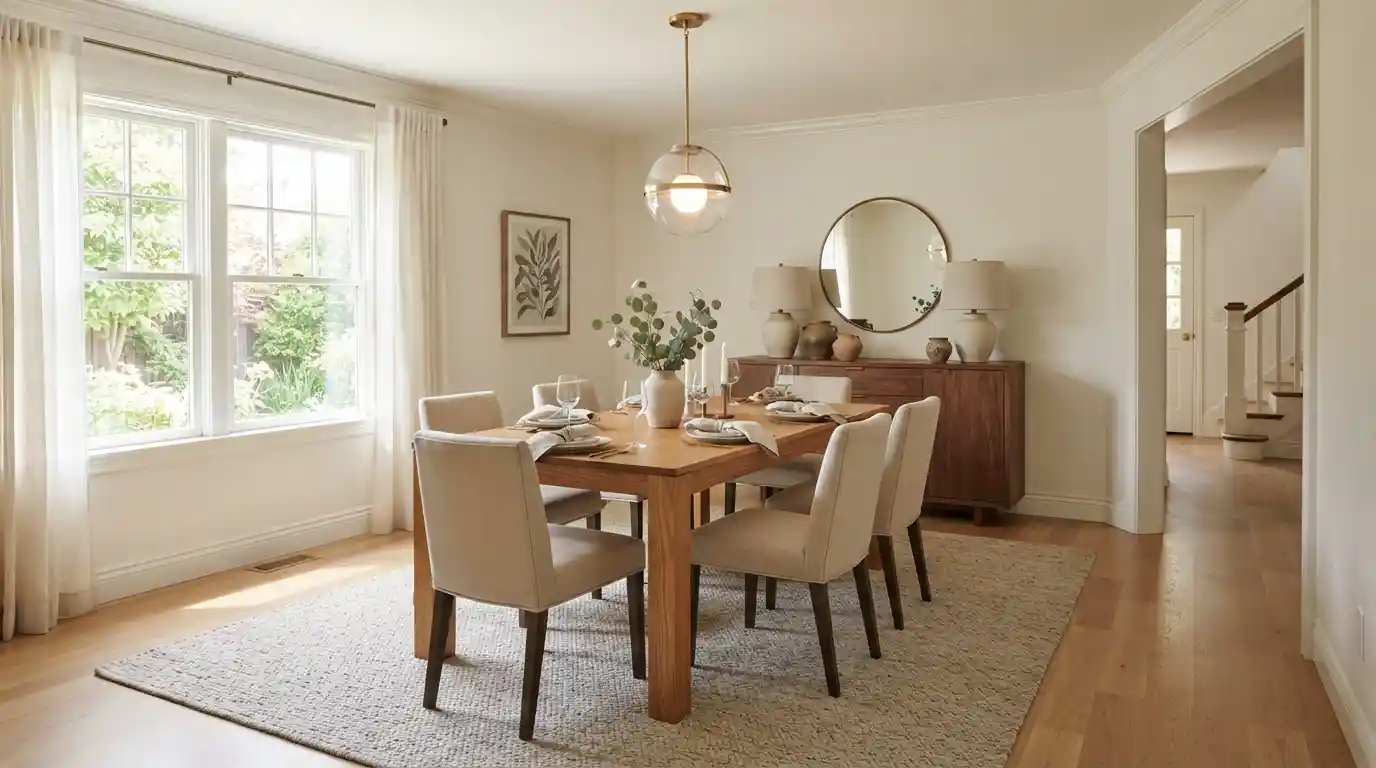 table in a dining room